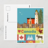 Canada Vintage Travel vuurtoren retro alberta Briefkaart (Voorkant / Achterkant)