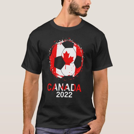 Canada Vlag 2022 Supporter Canadian Soccer Team Ca T-shirt (Voorkant)