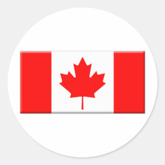 Canada-vlag-afgeschuinde rand ronde sticker