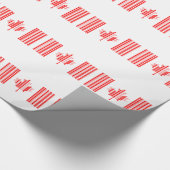 CANADA VLAG BAR CODE Canadese Barcode Cadeaupapier (Hoek)