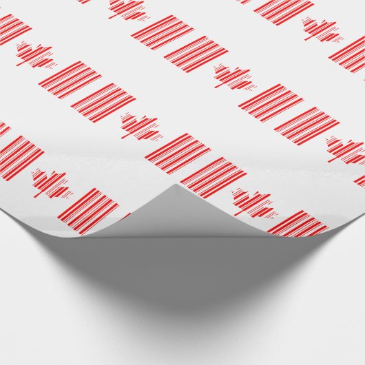 CANADA VLAG BAR CODE Canadese Barcode Cadeaupapier (Hoek)