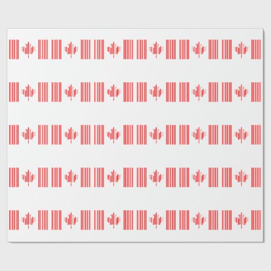 CANADA VLAG BAR CODE Canadese Barcode Cadeaupapier (Vlak)
