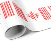 CANADA VLAG BAR CODE Canadese Barcode Cadeaupapier (Rol Hoek)
