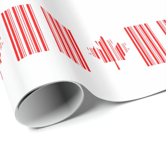 CANADA VLAG BAR CODE Canadese Barcode Cadeaupapier (Rol Hoek)