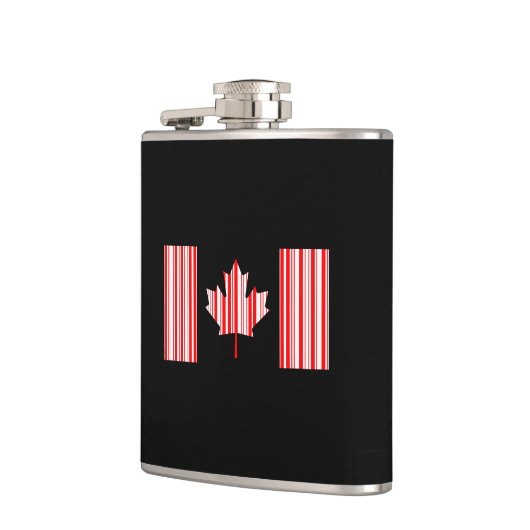 CANADA VLAG BAR CODE Canadese Barcode Heupfles (Links)