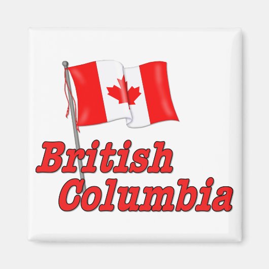 Canada vlag - Brits Columbia Magneet (Voorkant)