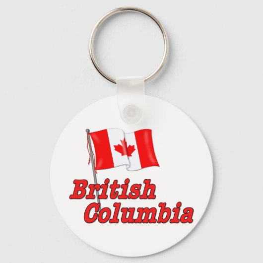 Canada vlag - Brits Columbia Sleutelhanger (Voorkant)