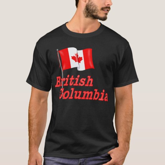 Canada vlag - Brits Columbia T-shirt (Voorkant)