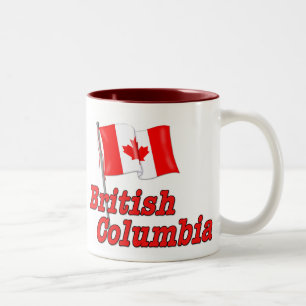 Canada vlag - Brits Columbia Tweekleurige Koffiemok