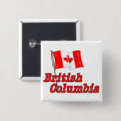 Canada vlag - Brits Columbia Vierkante Button 5,1 Cm (Voorkant /achterkant)