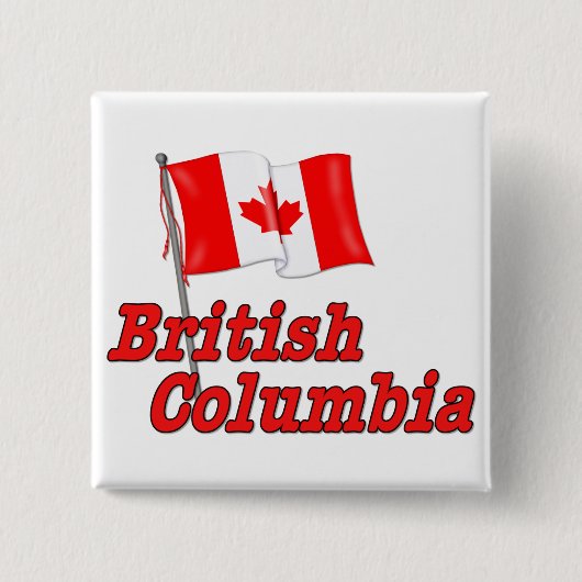 Canada vlag - Brits Columbia Vierkante Button 5,1 Cm (Voorkant)