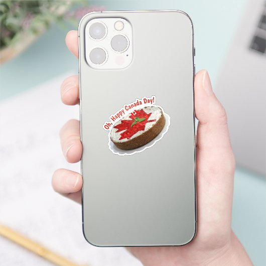Canada Vlag Cake Esdoornblad Sticker (Telefoon)