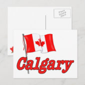 Canada Vlag - Calgary Briefkaart (Voorkant / Achterkant)