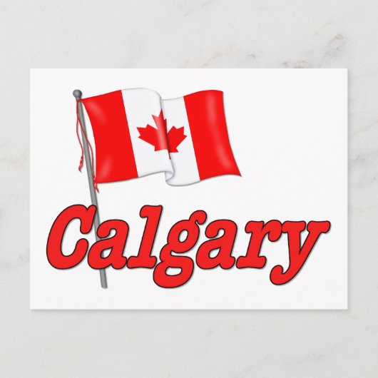 Canada Vlag - Calgary Briefkaart (Voorkant)