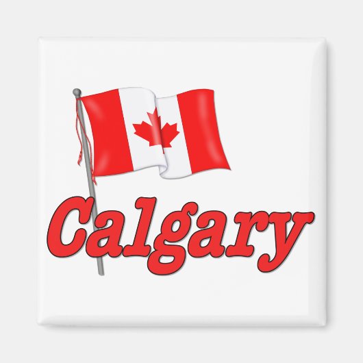 Canada Vlag - Calgary Magneet (Voorkant)