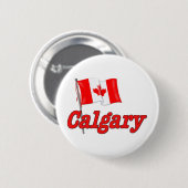 Canada Vlag - Calgary Ronde Button 5,7 Cm (Voorkant /achterkant)