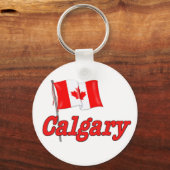 Canada Vlag - Calgary Sleutelhanger (Voorkant)