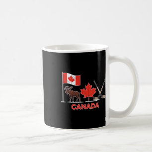 Canada Vlag Canadese Esdoornblad Hert IJshockey  Koffiemok