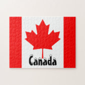 Canada vlag Canadese kleuren rode witte mantel Lea Legpuzzel (Horizontaal)