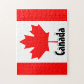Canada vlag Canadese kleuren rode witte mantel Lea Legpuzzel (Verticaal)