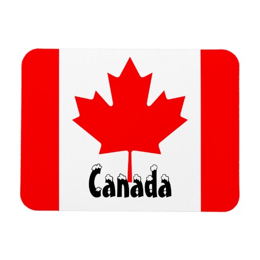 Canada vlag Canadese kleuren rode witte mantel Lea Magneet (Horizontaal)