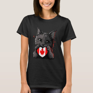 Canada Vlag Canadese Trots Hart Kat Canada Esdoorn T-shirt