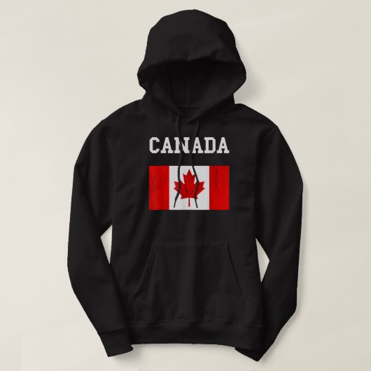 Canada vlag Canadese vlag Canadese rots Maple Lea Hoodie (Design voorkant)