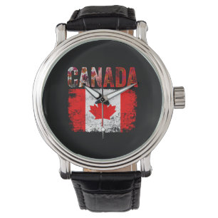 Canada Vlag Canadese Vlag Maple Leaf Horloge