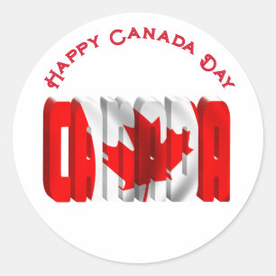 Canada Vlag Dag CANADA Ronde Sticker