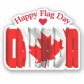 Canada Vlag Dag CANADA Sticker (Voorkant)