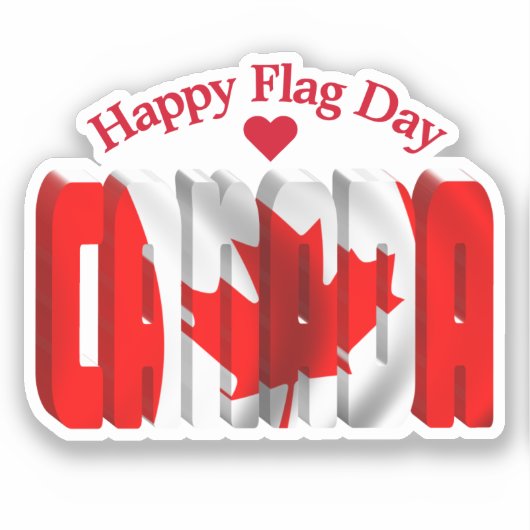 Canada Vlag Dag CANADA Sticker (Voorkant)