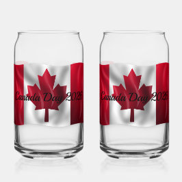 Canada Vlag Drinkware Set Blikvorm Glas