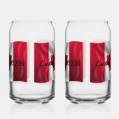 Canada Vlag Drinkware Set Blikvorm Glas (Links)