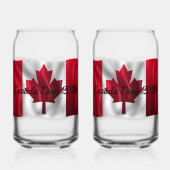 Canada Vlag Drinkware Set Blikvorm Glas (Achterkant)
