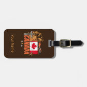 Canada Vlag en Grizzly Beer Vakantie Bagagelabel (Voorkant horizontaal)