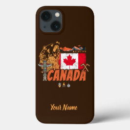 Canada  Vlag en Grizzly Beer Vakantie Case-Mate iPhone Case
