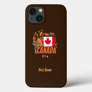 Canada Vlag en Grizzly Beer Vakantie Case-Mate iPhone Case