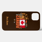 Canada  Vlag en Grizzly Beer Vakantie Case-Mate iPhone Case (Achterkant (horizontaal))