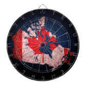 Canada vlag en kaart dartbord (Voorkant)