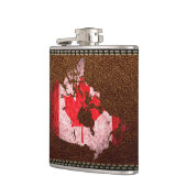 Canada vlag en kaart heupfles (Links)