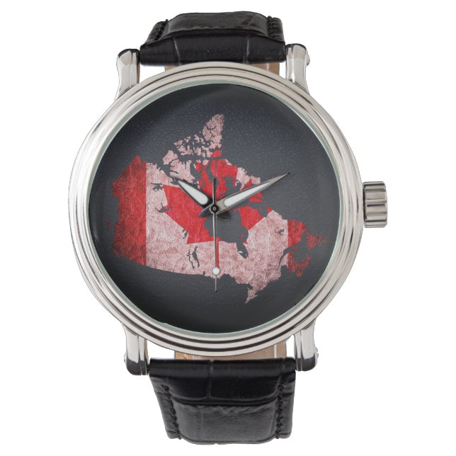 Canada vlag en kaart horloge (Voorkant)