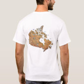 Canada Vlag en kaart T-Shirt (Achterkant)