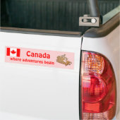 Canada Vlag en Landkaart Bumpersticker (Op Truck)