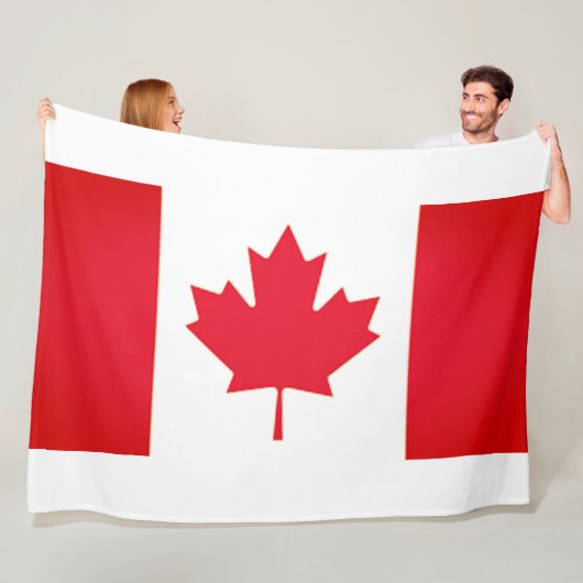 CANADA VLAG FLEECE DEKEN (In situ)