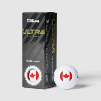 Canada Vlag Golfballen | Esdoornblad Ontwerp