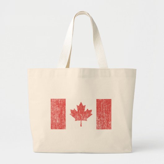 Canada Vlag  Grote Tote Bag (Voorkant)