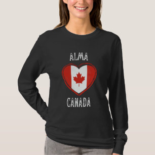 Canada Vlag Hart Alma City T-shirt