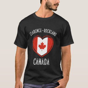 Canada Vlag Hart Clarence Rockland Stad T-shirt
