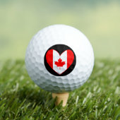 Canada vlag hart golfballen (Insitu Shirt)