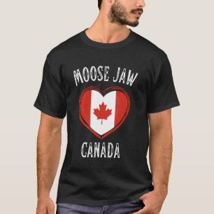 Canada Vlag Hart Moose Jaw Stad T-shirt